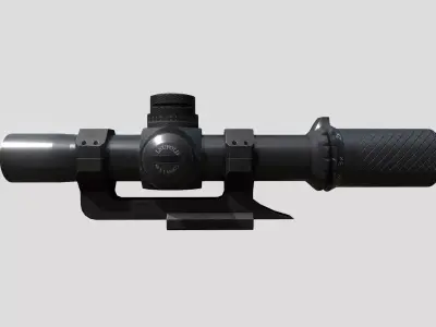 Leupold Mark 8 CQBSS LPVO Scope Low-poly 3D model