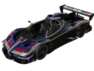 Pagani Zonda Revo Barchetta Low-poly 3D model