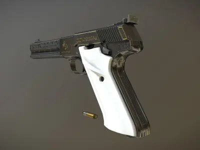 Colt Woodsman Match Target 22LR Pistol 3D model