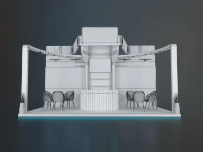 EXHIBITION STAND PACKAGE 02 3D Model Collection