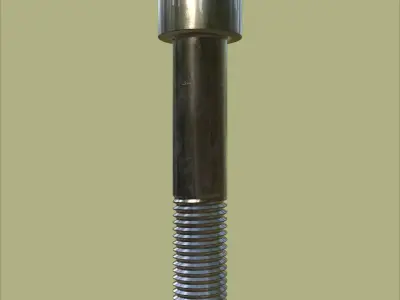 Steel Stained M12 Torx T55 Cap Bolt with PBR 4K 3D model