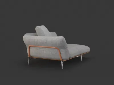 Ambroeus Sofa Single 154cm 3D model