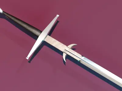Brand New Zweihander Large Sword PBR Game Ready  Low-poly 3D model