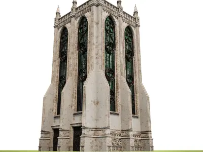 GOTHIC CASTLE BUILDING 4 Low-poly 3D model