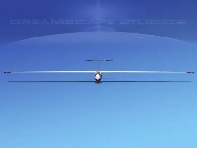 SZD-36 Cobra Glider V05 Low-poly 3D model