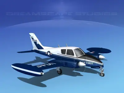 Cessna U-3B Blue Canoe V05 3D model
