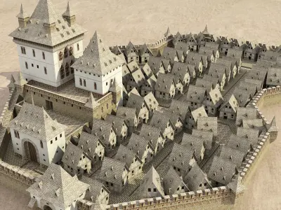 Medieval Cities Germany 3D model