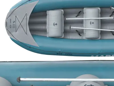 Inflatable Boat - Kayak Sevylor Tahiti HF K109 Style Low-poly 3D model