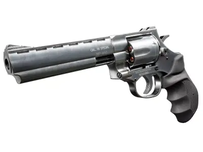 Magnum 357 Revolver - EAA Windicator 6 inch barrel Low-poly 3D model