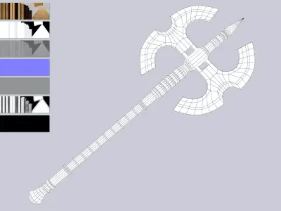 Ember axe Low-poly 3D model order