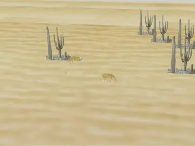 Desert Animal Scene Free 3D model