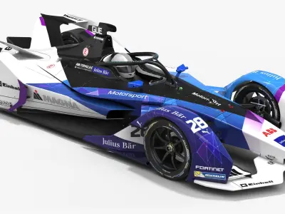 Andretti Motorsport Formula E Season 2020 2021 Race Car 3D model