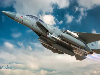 F-15E Strike Eagle Low-poly 3D model