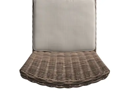 Rattan Chair with Bow 3D model