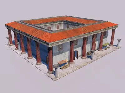 Greek classic house 3D model