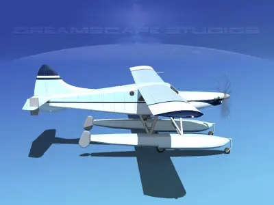  DeHavilland DHC-2 Turbo Beaver V15 3D model