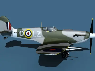 Supermarine Spitfire Mk5C V01 RAF 3D model
