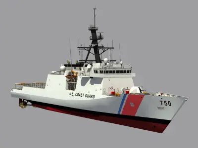 USCGC BERTHOLF US COAST GUARD CUTTER 3D model