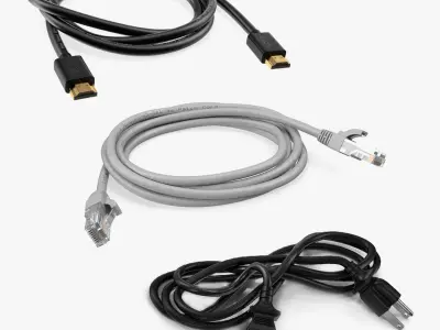 Computer Cables Collection 2 3D model