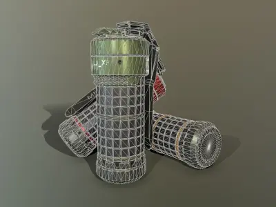 MH-x3 Grenade Low-poly 3D model
