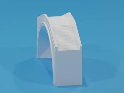 Cartoon Chinese Stone Bridge Low-poly 3D model