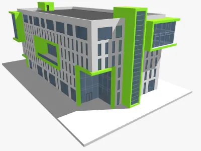 Modern office building 3D model