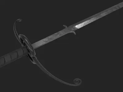 Montane Sword Game-Ready Low-poly 3D model