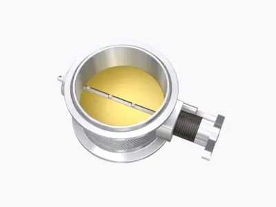 WIlson Manifolds Hi-boost Vband billet throttle body Low-poly 3D model