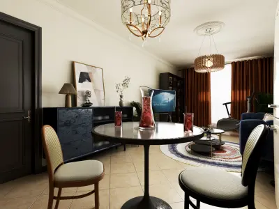 Vintage Restaurant French 3D model