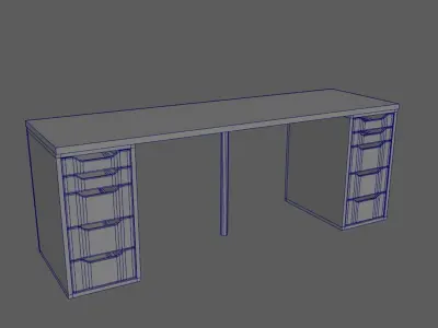 Lowpoly Ikea Desk Free low-poly 3D model
