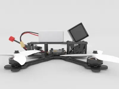 Freestyle FPV Drone - 3D Model Game Ready Low-poly 3D model