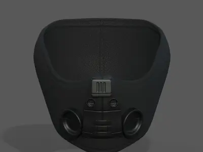Gas mask respirator scifi futuristic 3d  Low-poly 3D model 47