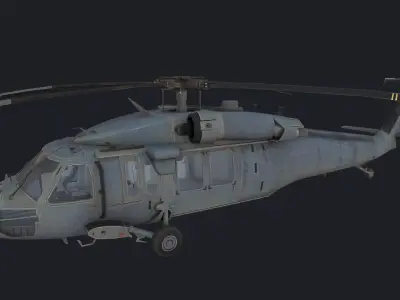UH-60 Black Hawk Low-poly 3D model