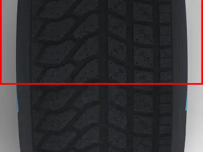 enkei wet front tyre Low-poly 3D model