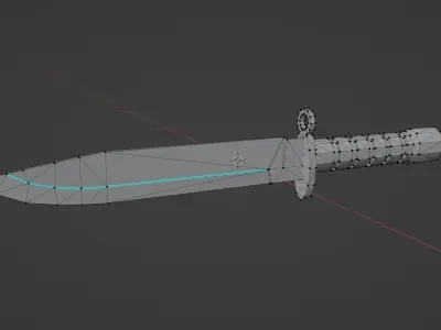 Low-poly M9 knife Low-poly 3D model