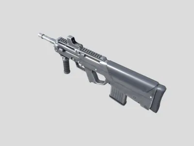 PDR-gun model 3d game ready model Low-poly 3D model Low-poly 3D model