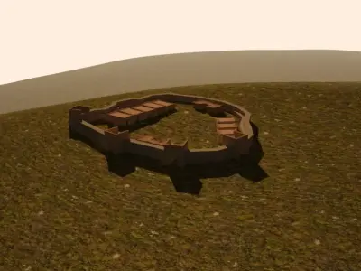 TROY I circular fortification 3D model