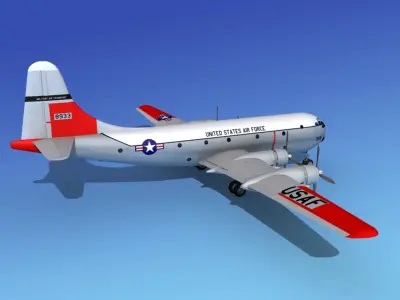 Boeing C-97 Stratofreighter V02 3D model
