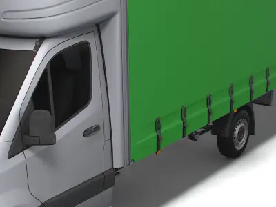 Freightliner Sprinter Luton Curtainsider 2023 3D model