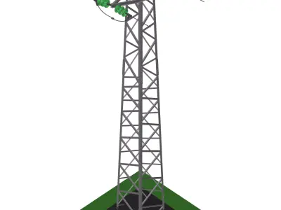 Voltage overhead power line tower 952 D average 900 mm Free 3D model