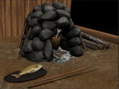 STONE OVEN PBR Game Ready Asset Low-poly 3D model