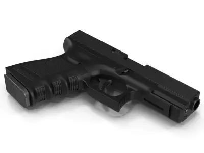 Compact Pistol Glock 19 Black 3D model