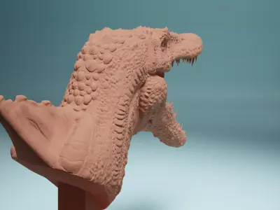 Spinosaurus Bust Highly Detailed 3D Model 3D print model