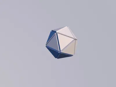 Sci Fi Object no 4 - Pyramid Sphere Torus 2019 Low Poly 3D model