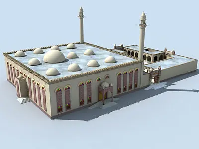 Arabic Mosque Building 3D model
