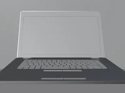 EliteBook Laptop HP 840 G4 3D model Low-poly 3D model
