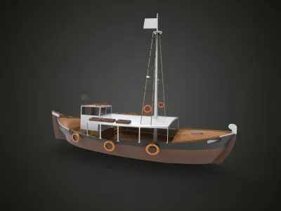 Fishing Tourish ship 3D model