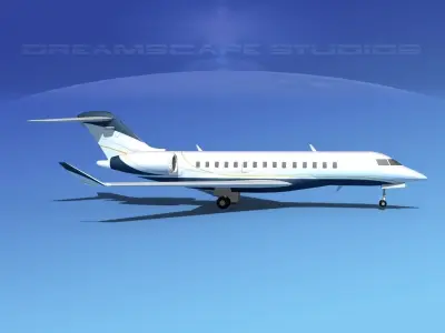 Bombardier Global 5000 V07 3D model
