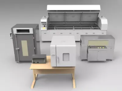 Collection of oven-type devices 3D model