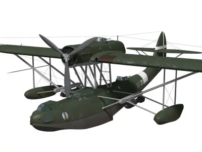 CANT Z501 Gabbiano 3D model